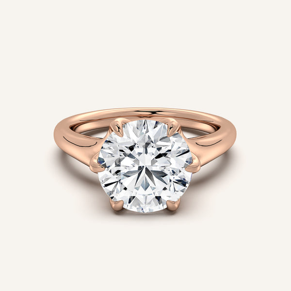Petale Tulip Style Engagement Ring | 14k Rose Gold