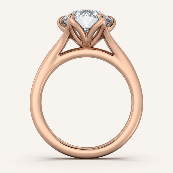 Petale Tulip Style Engagement Ring | 18k Rose Gold