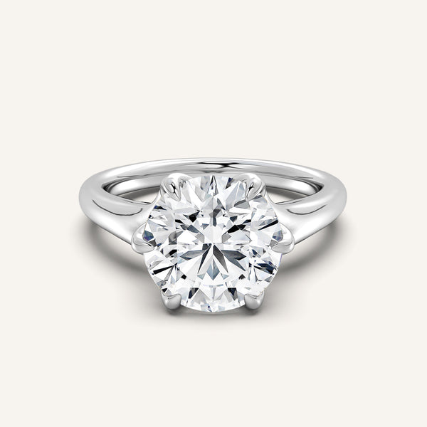 Petale Tulip Style Engagement Ring | 18k White Gold