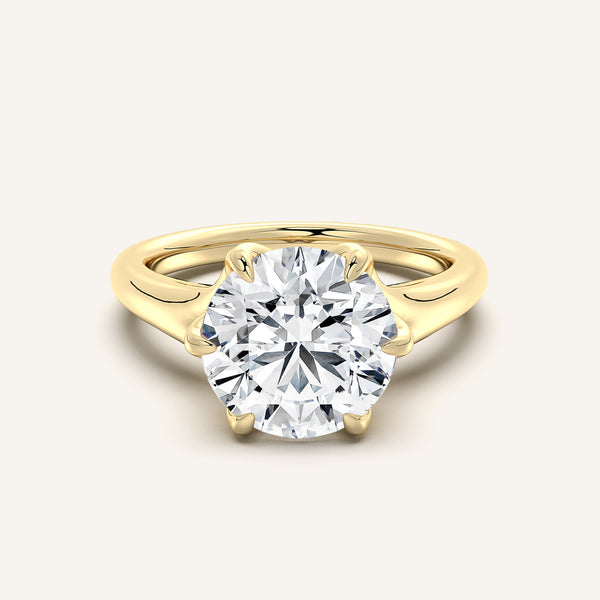 Petale Tulip Style Engagement Ring | 18k Yellow Gold