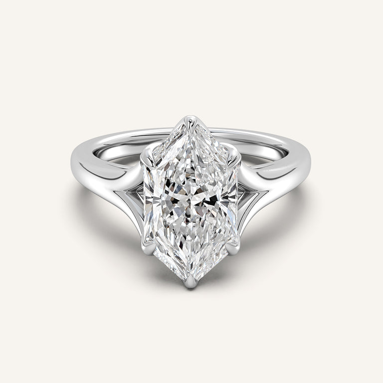 Image for Dutch Marquise Split Shank Tulip Style Engagement Ring | Platinum