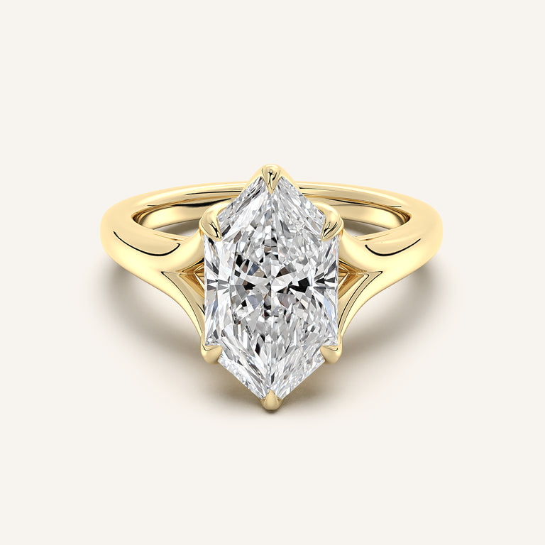 Image for Dutch Marquise Split Shank Tulip Style Engagement Ring | 18k Yellow Gold