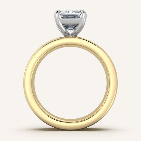 Chunky Engagement Ring | 14k Two Tone