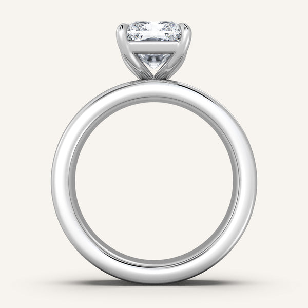 Chunky Engagement Ring | 14k White Gold