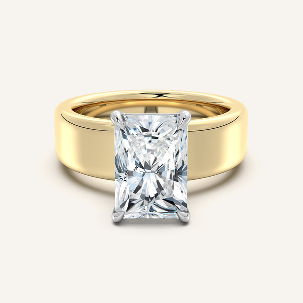 Chunky Engagement Ring | 18k Two Tone