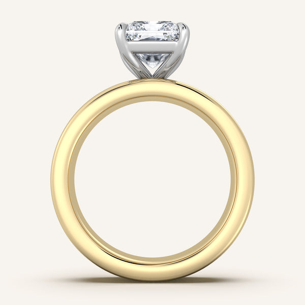 Chunky Engagement Ring | 14k Two Tone