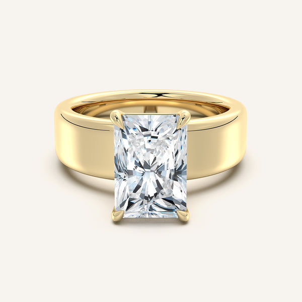 Chunky Engagement Ring | 14k Yellow Gold