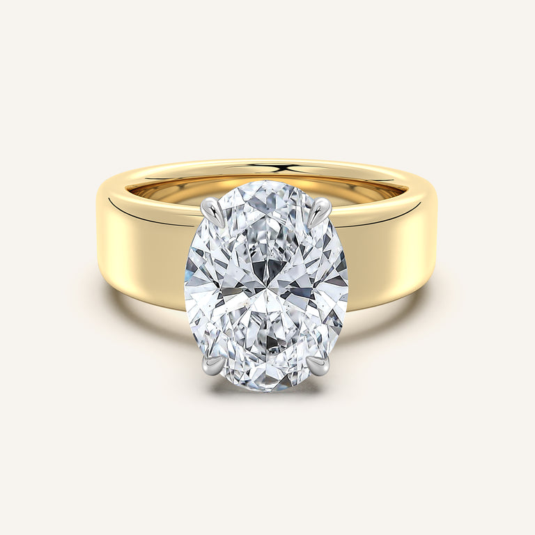 Image for Chunky Engagement Ring | 14k Two Tone