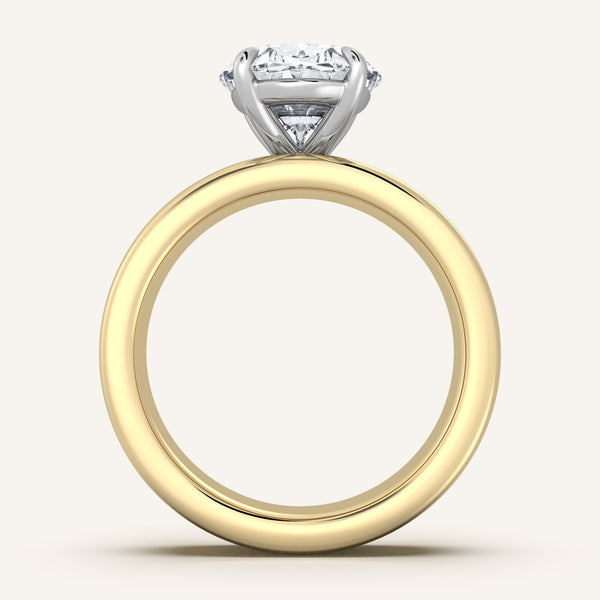 Chunky Engagement Ring | 18k Two Tone