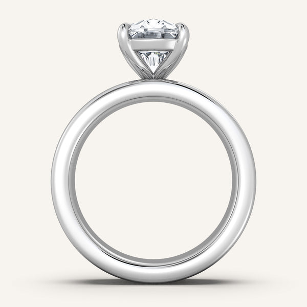 Chunky Engagement Ring | 18k White Gold
