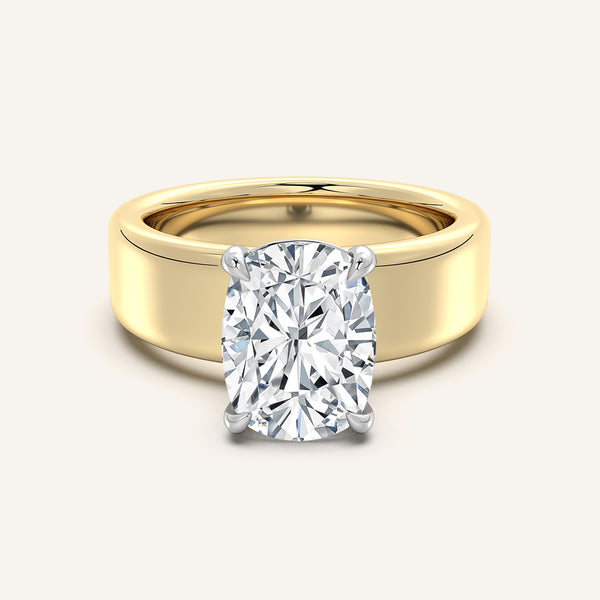 Chunky Engagement Ring | 14k Two Tone