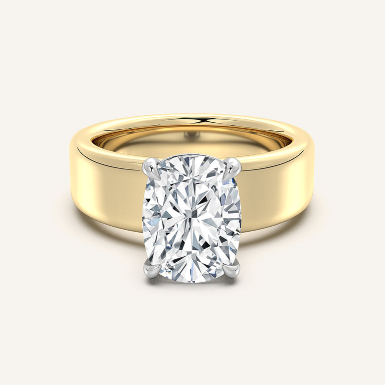 Image for Chunky Engagement Ring | 14k Two Tone