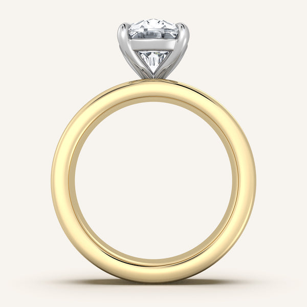 Chunky Engagement Ring | 18k Two Tone