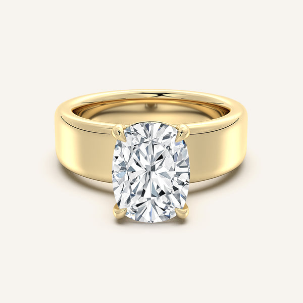 Chunky Engagement Ring | 18k Yellow Gold