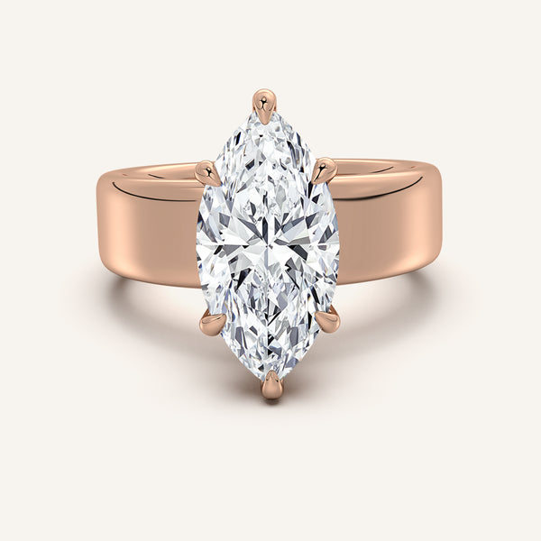 Chunky Engagement Ring | 14k Rose Gold