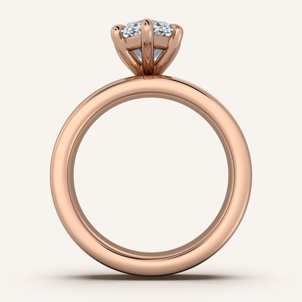 Chunky Engagement Ring | 14k Rose Gold