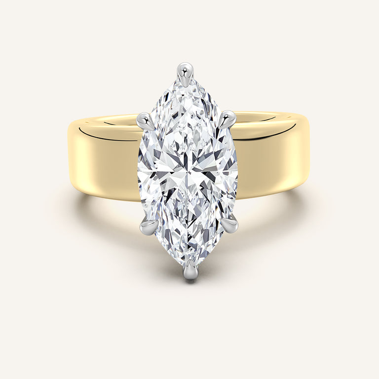 Image for Chunky Engagement Ring | 18k Two Tone