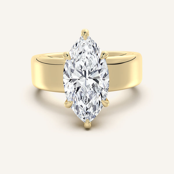 Chunky Engagement Ring | 18k Yellow Gold