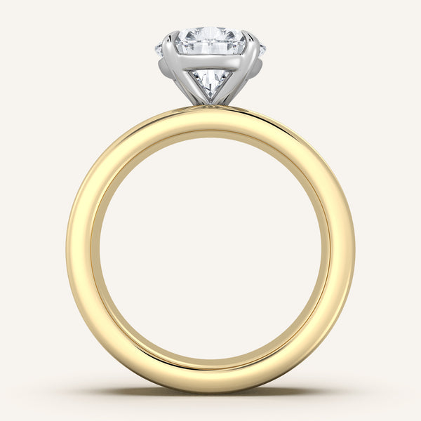 Chunky Engagement Ring | 18k Two Tone