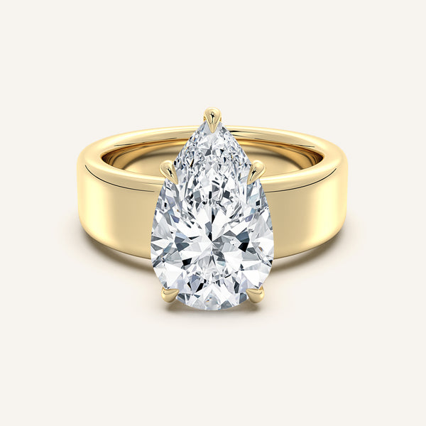 Chunky Engagement Ring | 18k Yellow Gold