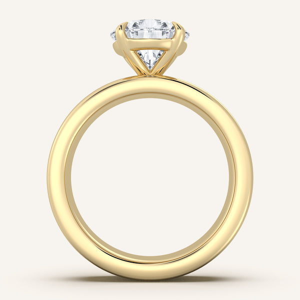 Chunky Engagement Ring | 14k Yellow Gold
