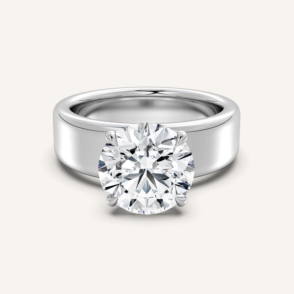Chunky Engagement Ring | 18k White Gold
