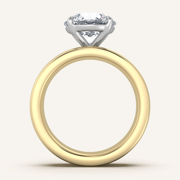 Chunky Engagement Ring | 14k Two Tone