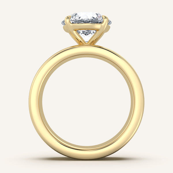 Chunky Engagement Ring | 14k Yellow Gold