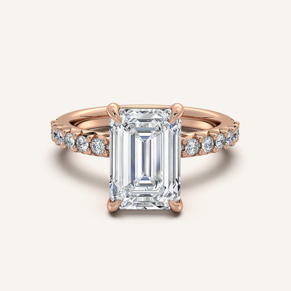 Brillante Accented Engagement Ring | 18k Rose Gold