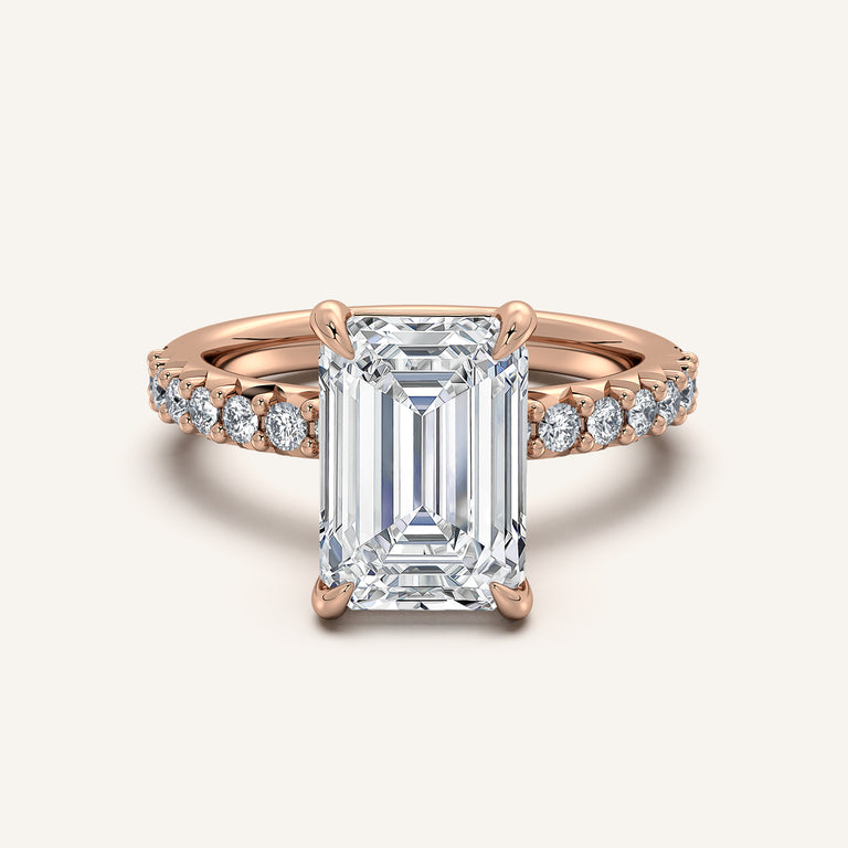 Image for Pave Band Engagement Ring | 18k Rose Gold