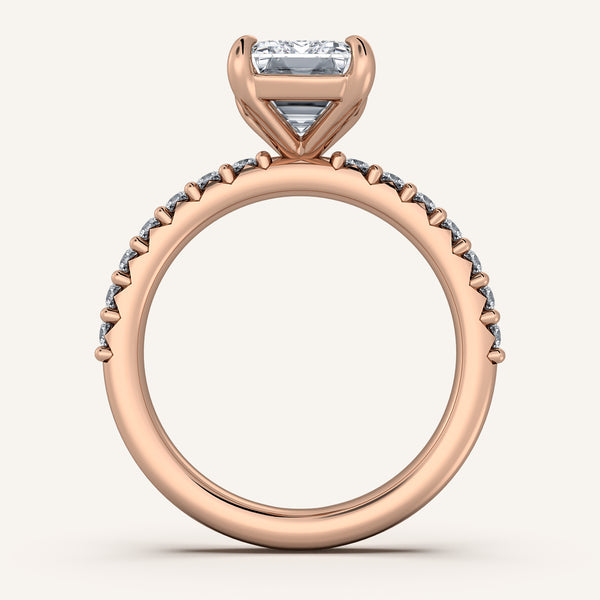 Brillante Accented Engagement Ring | 14k Rose Gold