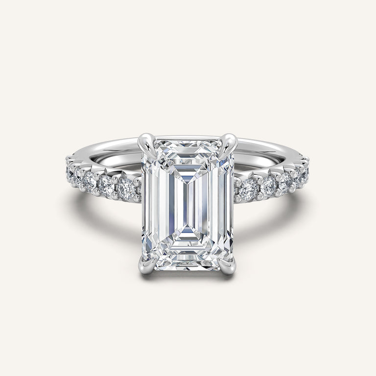 Image for Pave Band Engagement Ring | 18k White Gold