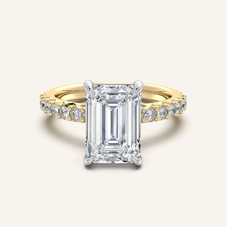 Image for Pave Band Engagement Ring | 14k Two Tone