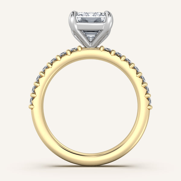 Brillante Accented Engagement Ring | 14k Two Tone