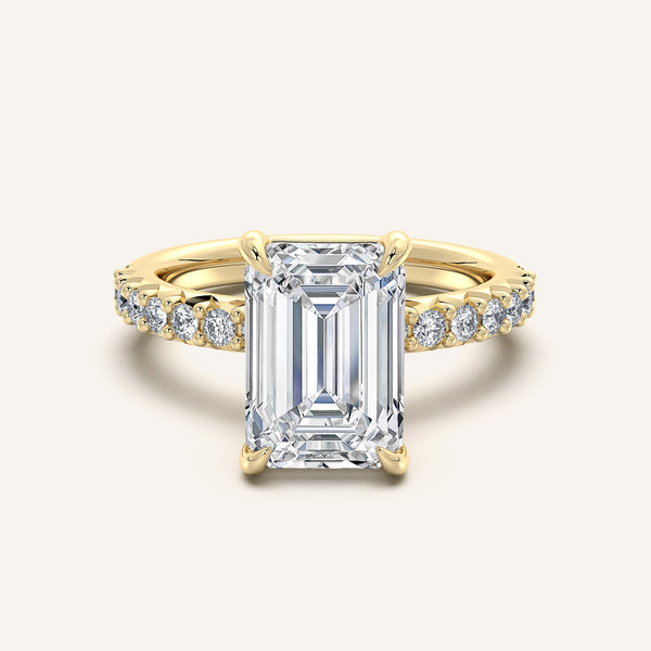 Brillante Accented Engagement Ring | 14k Yellow Gold