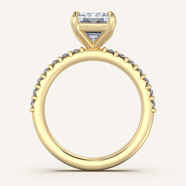 Brillante Accented Engagement Ring | 18k Yellow Gold