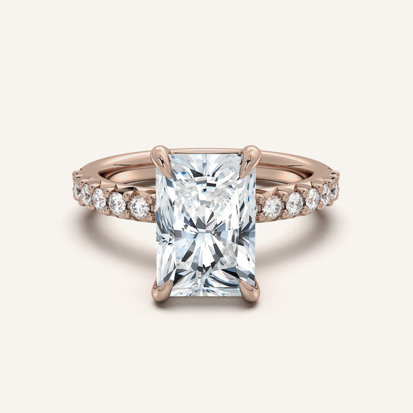 Brillante Accented Engagement Ring | 18k Rose Gold
