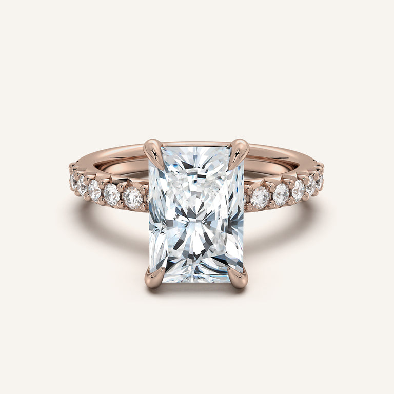 Image for Pave Band Engagement Ring | 18k Rose Gold