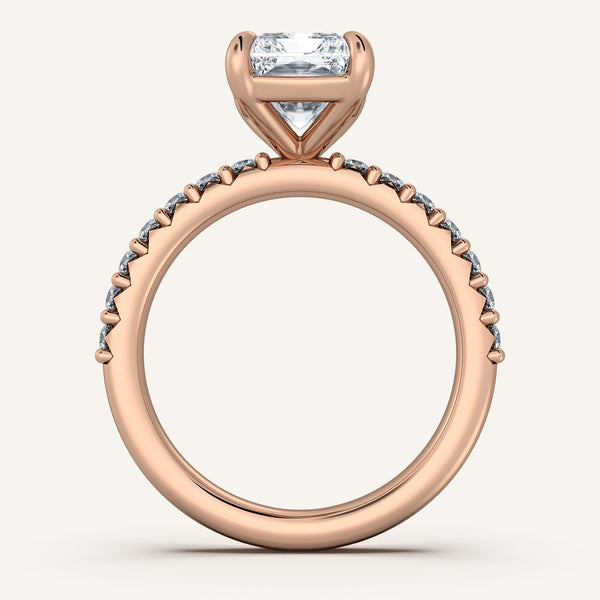 Brillante Accented Engagement Ring | 14k Rose Gold