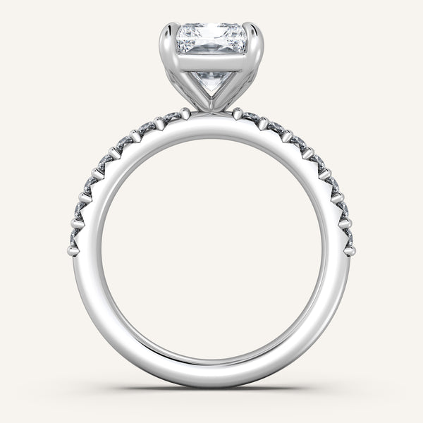 Brillante Accented Engagement Ring | 18k White Gold