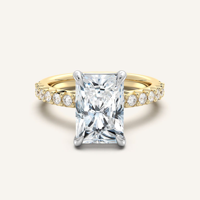 Image for Pave Band Engagement Ring | 14k Two Tone