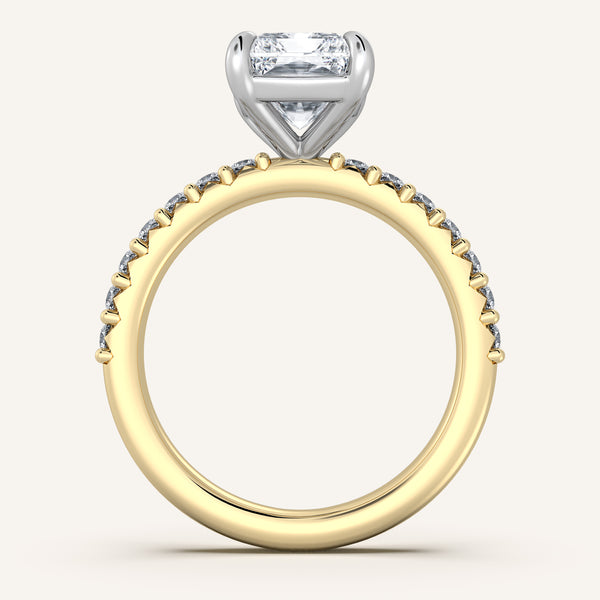 Brillante Accented Engagement Ring | 14k Two Tone