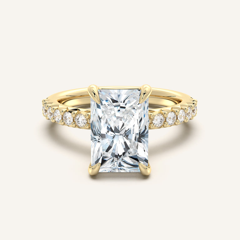 Image for Pave Band Engagement Ring | 18k Yellow Gold