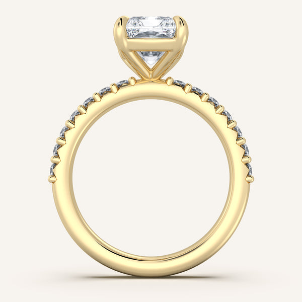 Brillante Accented Engagement Ring | 14k Yellow Gold