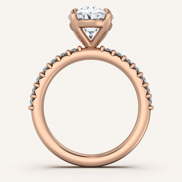 Brillante Accented Engagement Ring | 14k Rose Gold
