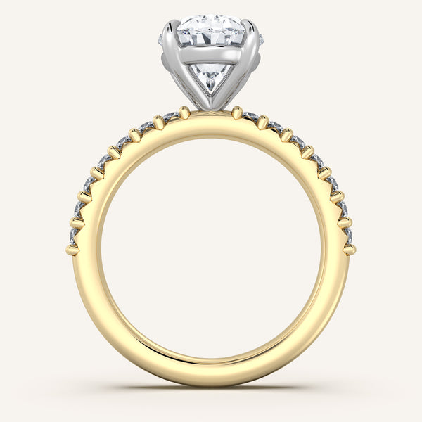 Brillante Accented Engagement Ring | 18k Two Tone