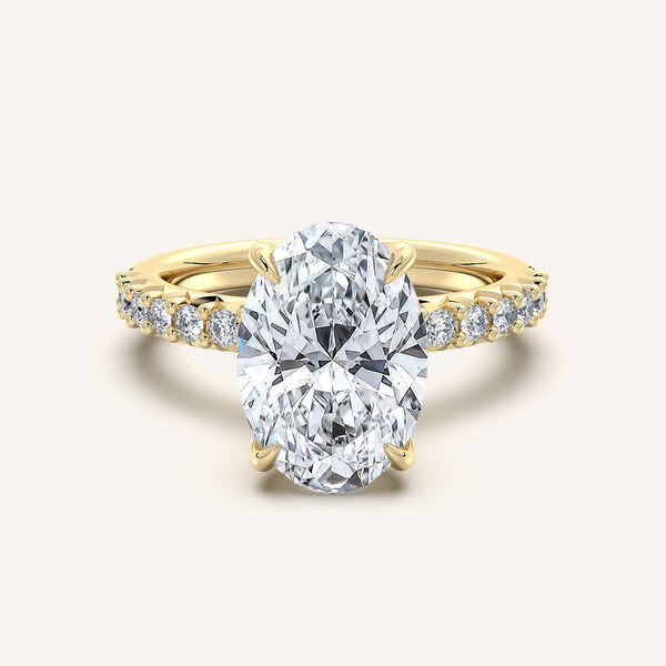 Brillante Accented Engagement Ring | 18k Yellow Gold