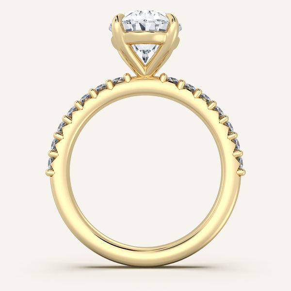 Brillante Accented Engagement Ring | 14k Yellow Gold