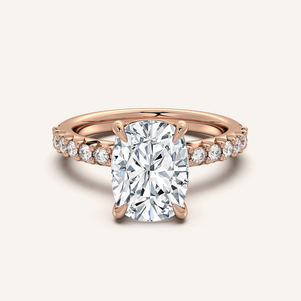 Brillante Accented Engagement Ring | 14k Rose Gold