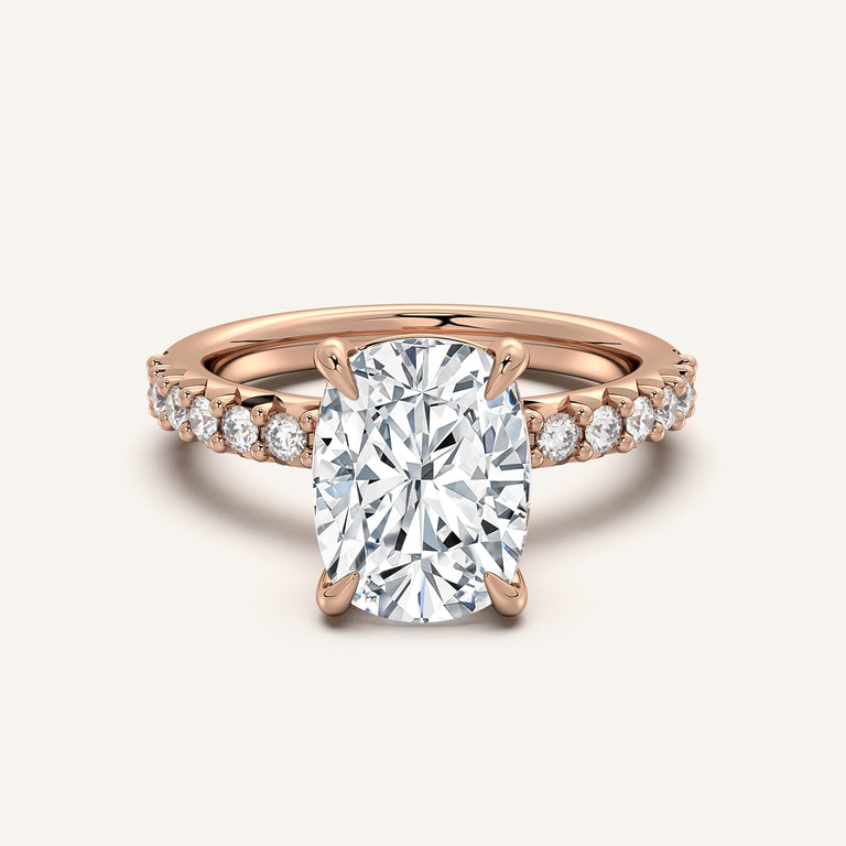 Image for Pave Band Engagement Ring | 14k Rose Gold